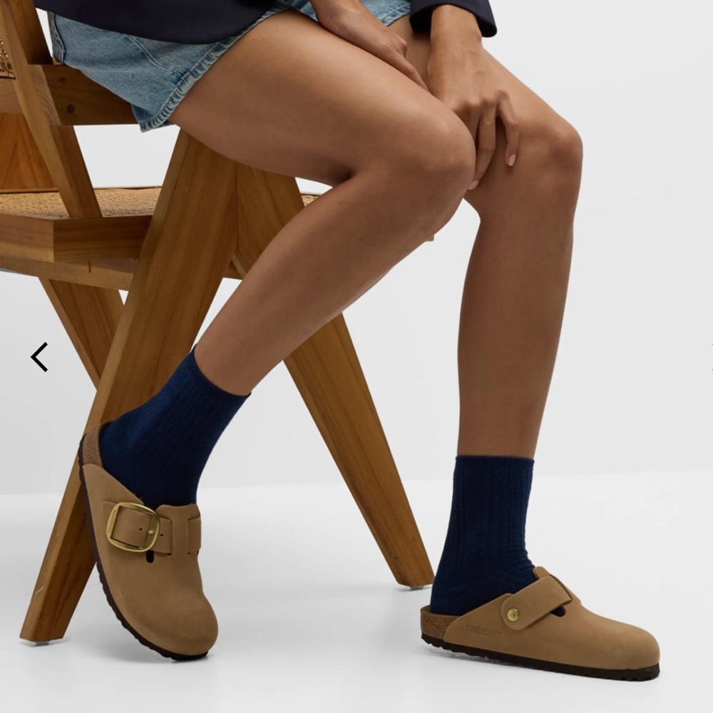 Boston big buckle clog in sandcastle Birkenstock